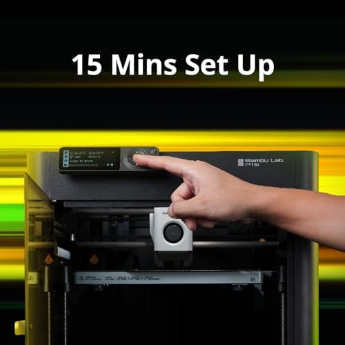 Bambu Lab P1S Combo  P1S 3D Printer and AMS  Support Up to 16 Colors/Multi Materials  500mm/s Fast Printing & High Precision  CoreXY & Auto Bed Leveling  Ready to Use FDM 3D Printers Large Print Size