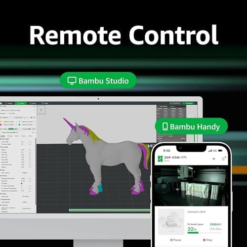 Bambu Lab P1S Combo  P1S 3D Printer and AMS  Support Up to 16 Colors/Multi Materials  500mm/s Fast Printing & High Precision  CoreXY & Auto Bed Leveling  Ready to Use FDM 3D Printers Large Print Size