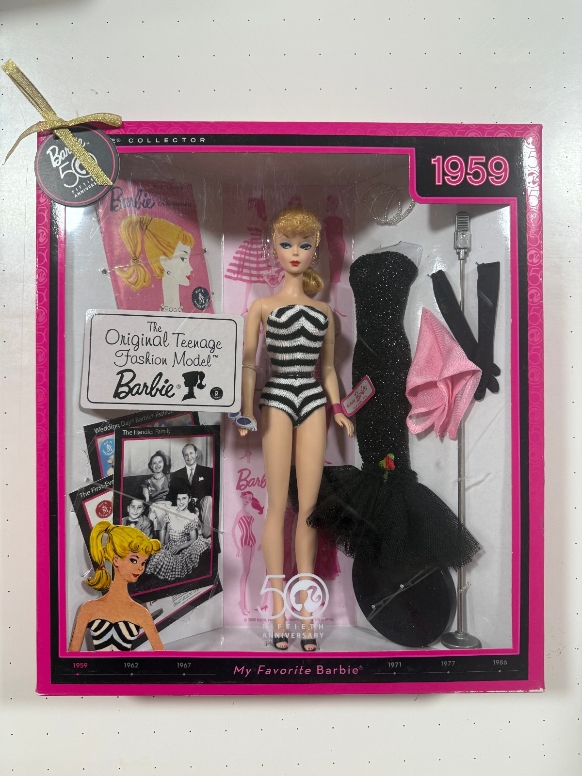 Barbie 2008 50th Anniversary My Favorite Barbie 1959 Reproduction Mattel N4974
