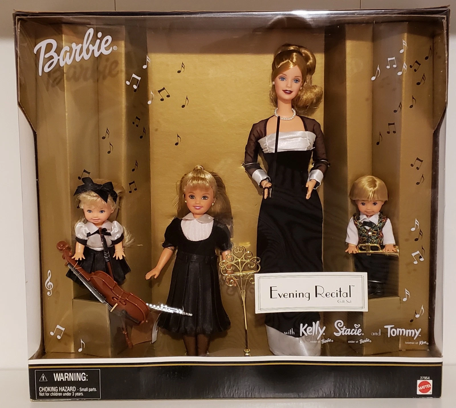 Barbie Evening Recital Gift Set with Barbie  Kelly  Stacie and Tommy NEW  NRFB