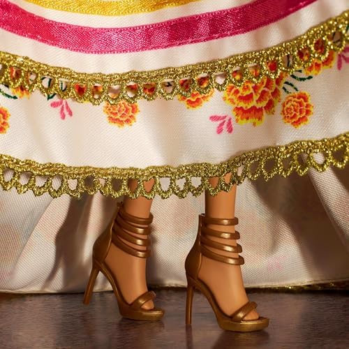 Barbie Signature Doll  Día De Muertos 2025 Collectible in Ruffled Cream Gown Trimmed with Marigolds and Ribbon  Flower Crown and Calavera Face Paint