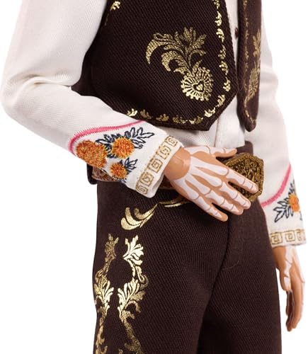 Barbie Signature Doll  Día De Muertos 2025 Collectible in Ruffled Cream Gown Trimmed with Marigolds and Ribbon  Flower Crown and Calavera Face Paint