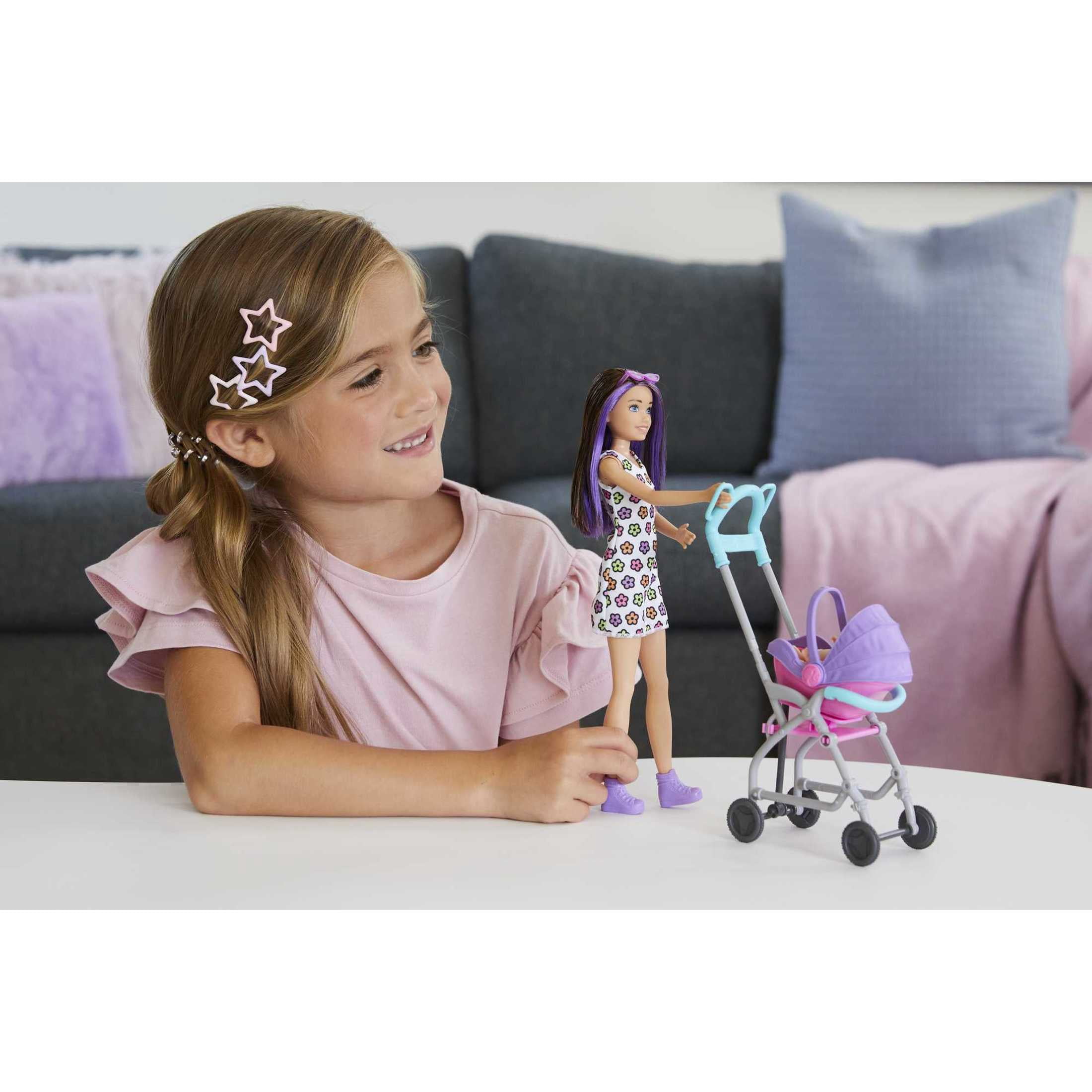 Barbie Skipper Babysitters Inc  Doll & Stroller Playset  for 3 Years & Up  Multicolor