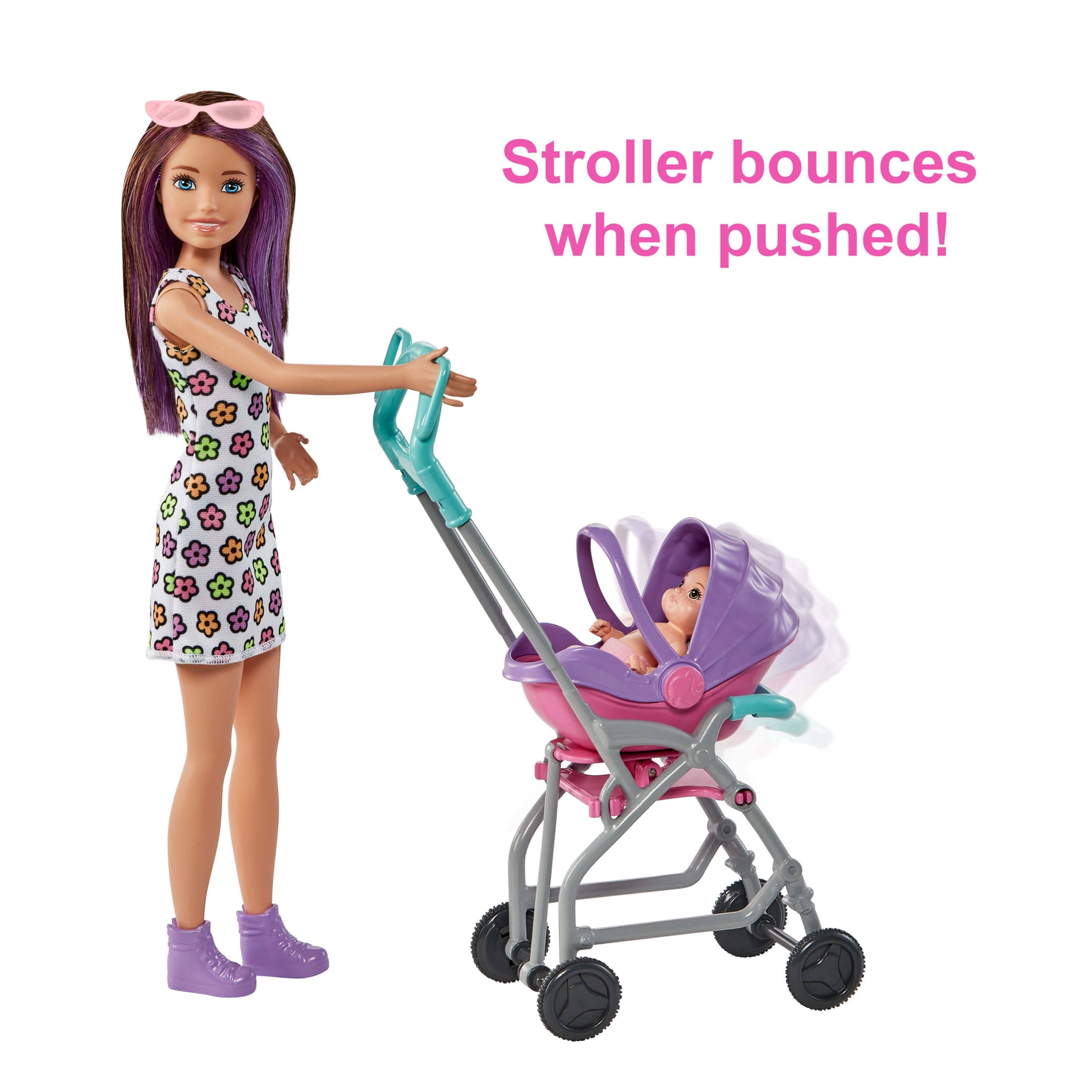 Barbie Skipper Babysitters Inc  Doll & Stroller Playset  for 3 Years & Up  Multicolor