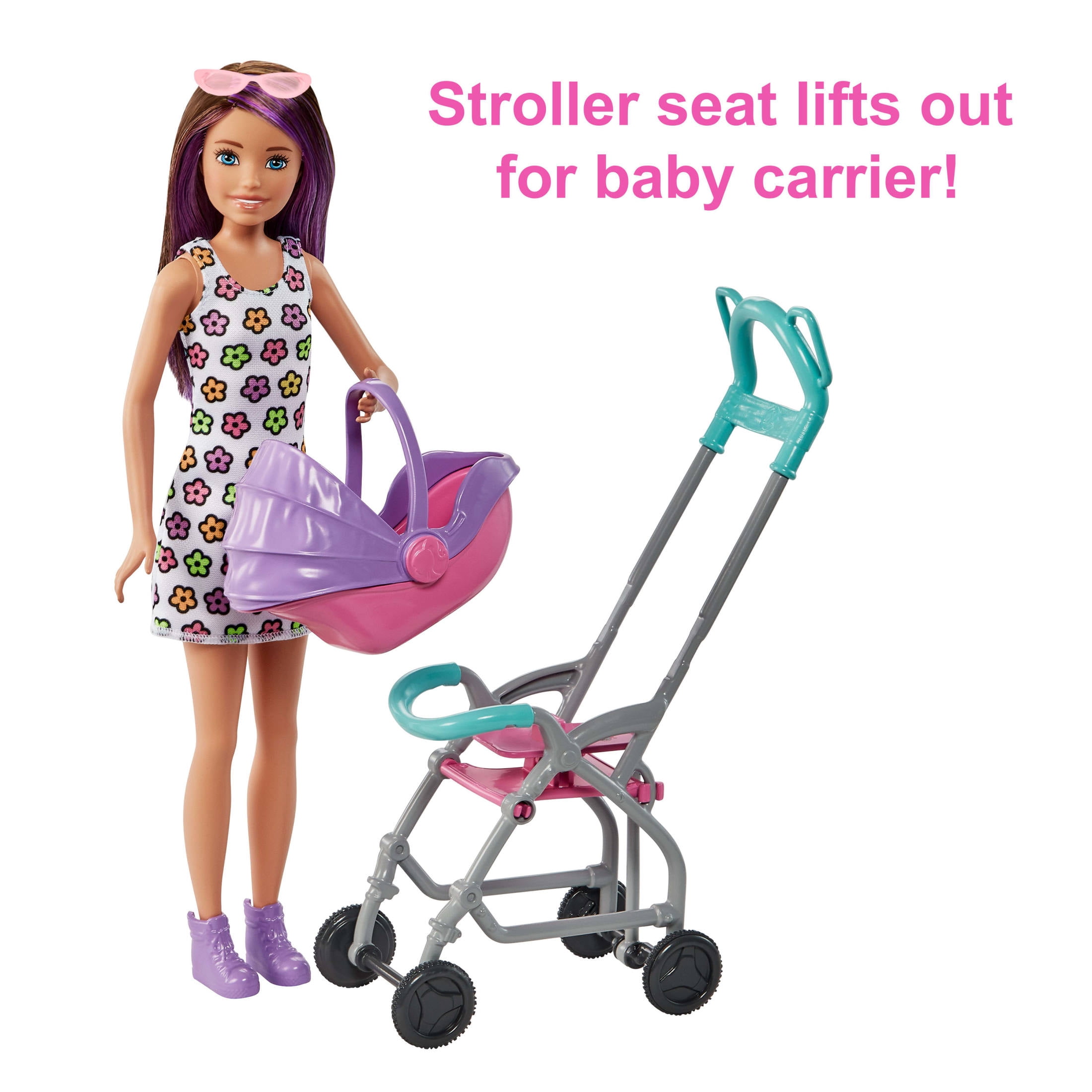 Barbie Skipper Babysitters Inc  Doll & Stroller Playset  for 3 Years & Up  Multicolor