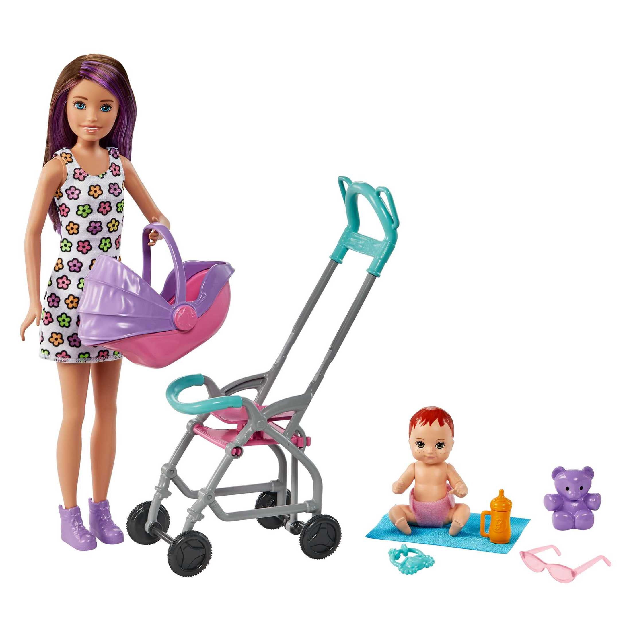 Barbie Skipper Babysitters Inc  Doll & Stroller Playset  for 3 Years & Up  Multicolor