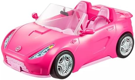 Barbie and Ken Doll with her Wardrobe and Pink Two Seater Convertible car  Includes Accessories 