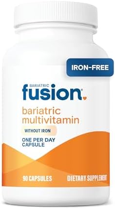Bariatric Fusion Bariatric Multivitamin Without Iron   1 Per Day   Post Surgery Patients   Iron Free Vitamin for Gastric Bypass and Sleeve Gastrectomy   Easy to Swallow Capsules   Three Month Supply