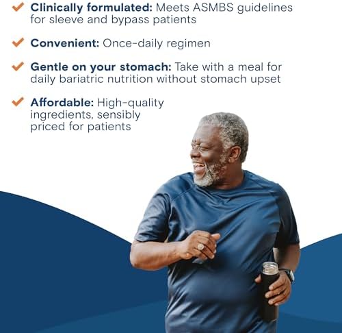 Bariatric Fusion Bariatric Multivitamin Without Iron   1 Per Day   Post Surgery Patients   Iron Free Vitamin for Gastric Bypass and Sleeve Gastrectomy   Easy to Swallow Capsules   Three Month Supply