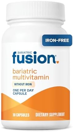 Bariatric Fusion Bariatric Multivitamin Without Iron   1 Per Day   Post Surgery Patients   Iron Free Vitamin for Gastric Bypass and Sleeve Gastrectomy   Easy to Swallow Capsules   Three Month Supply