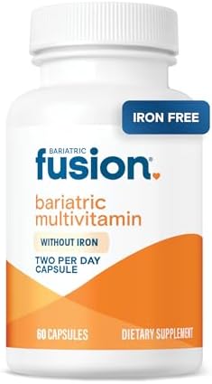 Bariatric Fusion Bariatric Multivitamin Without Iron   1 Per Day   Post Surgery Patients   Iron Free Vitamin for Gastric Bypass and Sleeve Gastrectomy   Easy to Swallow Capsules   Three Month Supply