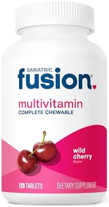 Bariatric Fusion Bariatric Multivitamin with Iron Complete Chewable   Tropical Flavor   Post Bariatric Vitamins for Gastric Bypass and Sleeve Gastrectomy   One Month Supply