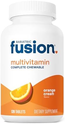 Bariatric Fusion Bariatric Multivitamin with Iron Complete Chewable   Tropical Flavor   Post Bariatric Vitamins for Gastric Bypass and Sleeve Gastrectomy   One Month Supply