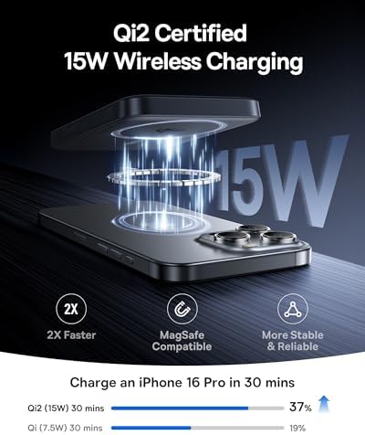 Baseus for MagSafe Portable Charger  Qi2 Certified 15W Wireless Magnetic Power Bank 10000mAh with USB C Cable 22 5W PD Charging  Battery Pack Compatible with iPhone 17/16/15/14/13 Pro/Pro Max Series