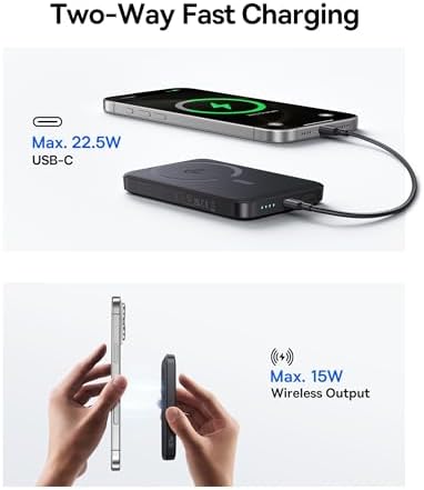 Baseus for MagSafe Portable Charger  Qi2 Certified 15W Wireless Magnetic Power Bank 10000mAh with USB C Cable 22 5W PD Charging  Battery Pack Compatible with iPhone 17/16/15/14/13 Pro/Pro Max Series