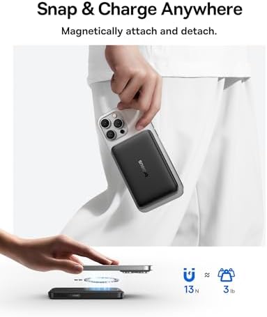 Baseus for MagSafe Portable Charger  Qi2 Certified 15W Wireless Magnetic Power Bank 10000mAh with USB C Cable 22 5W PD Charging  Battery Pack Compatible with iPhone 17/16/15/14/13 Pro/Pro Max Series