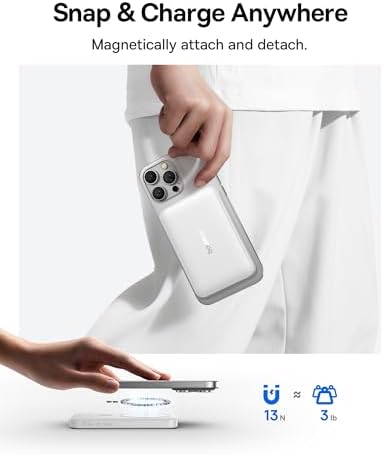 Baseus for MagSafe Portable Charger  Qi2 Certified 15W Wireless Magnetic Power Bank 10000mAh with USB C Cable 22 5W PD Charging  Battery Pack Compatible with iPhone 17/16/15/14/13 Pro/Pro Max Series
