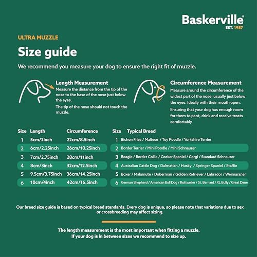 Baskerville ULTRA Muzzle   Patented Humane Design  Breathable  Dog can Pant and Drink  Adjustable  Padded  Training Muzzle for Medium sized Dogs  Prevents Biting  Wildlife Scavenging  Size 3  Black