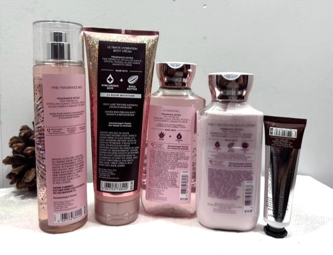 Bath & Body Works A Thousand Wishes Gift Set  Body Shower Gel 10 fl oz  Body Lotion 8 fl oz  Body Cream 8 oz  Fragrance Mist 8 fl oz and Hand Cream 1 fl oz 