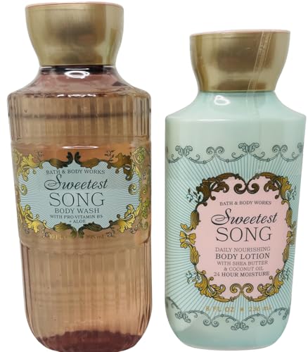 Bath & Body Works Body Sweetest Song Lotion and Body Gel Wash 2 Piece Set