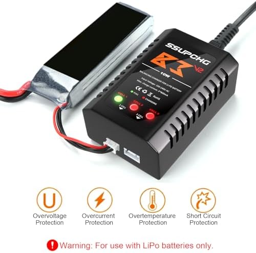 Battery Charger for 2S 3S LiPo Battery  Balance Charger for XHR Plug Battery  Lipo Chargers for RC Toy & Model  RC Battery Chargers with Smart Chip