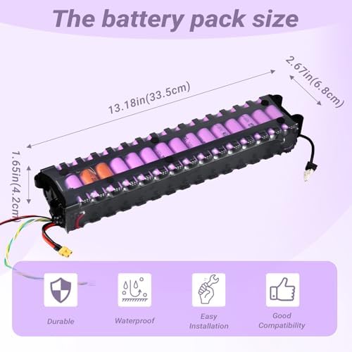 Battery Pack for Electric Scooter  7800mah 36V Electric Scooter Battery Compatible with xiaomi M365 1 1 1 2 High Imitation Scooter Without Communication 13 19x2 85x1 65Inch LxWxH