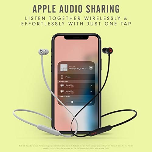 Beats Flex Wireless Earbuds   Apple W1 Headphone Chip  Magnetic Earphones  Class 1 Bluetooth  12 Hours of Listening Time  Built in Microphone   Flame Blue