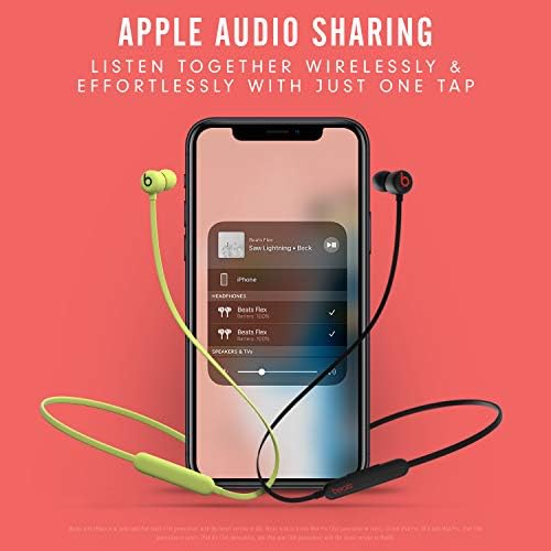 Beats Flex Wireless Earbuds   Apple W1 Headphone Chip  Magnetic Earphones  Class 1 Bluetooth  12 Hours of Listening Time  Built in Microphone   Black