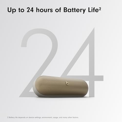 Beats Pill   Portable Bluetooth Speaker   Up to 24H Battery Life  Water Resistant  Bluetooth  Apple & Android Compatible  Seriously Loud Sound for Home  Outdoor and Travel   Matte Black