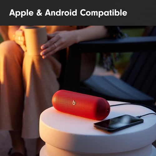 Beats Pill   Portable Bluetooth Speaker   Up to 24H Battery Life  Water Resistant  Bluetooth  Apple & Android Compatible  Seriously Loud Sound for Home  Outdoor and Travel   Matte Black