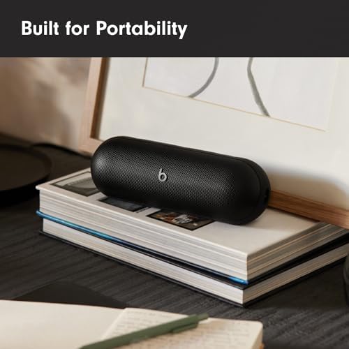 Beats Pill   Portable Bluetooth Speaker   Up to 24H Battery Life  Water Resistant  Bluetooth  Apple & Android Compatible  Seriously Loud Sound for Home  Outdoor and Travel   Matte Black