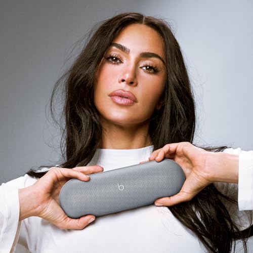 Beats Pill x Kim Kardashian   Wireless Bluetooth Speaker and Portable Charger via USB C   Up to 24 Hours Battery Life  IP67 Water Resistant  Apple & Android Compatible  Built in Mic   Dark Gray