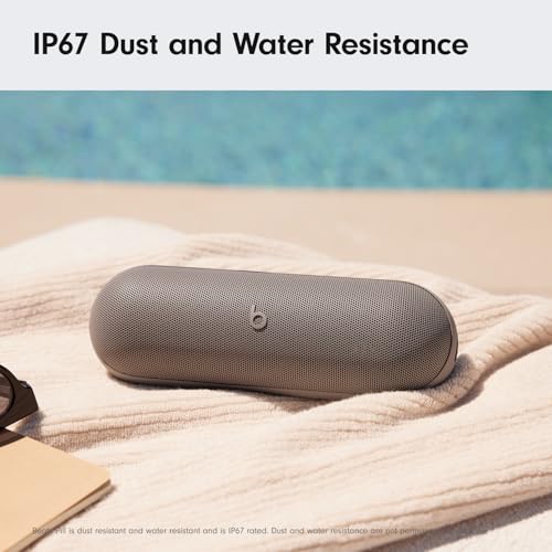 Beats Pill x Kim Kardashian   Wireless Bluetooth Speaker and Portable Charger via USB C   Up to 24 Hours Battery Life  IP67 Water Resistant  Apple & Android Compatible  Built in Mic   Dark Gray
