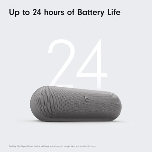 Beats Pill x Kim Kardashian   Wireless Bluetooth Speaker and Portable Charger via USB C   Up to 24 Hours Battery Life  IP67 Water Resistant  Apple & Android Compatible  Built in Mic   Dark Gray