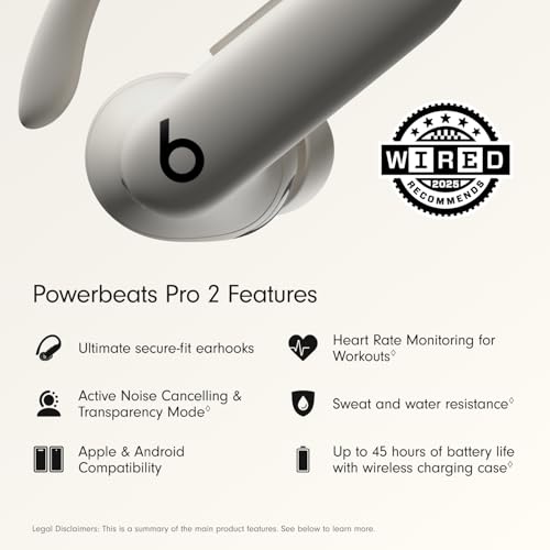 Beats Powerbeats Pro 2 Wireless Bluetooth Earbuds   Noise Cancelling  Heart Rate Monitor  IPX4  Up to 45H Battery & Charging Case  Works with Apple & Android   Quick Sand
