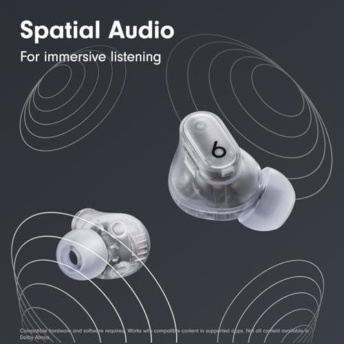 Beats Studio Buds     True Wireless Noise Cancelling Earbuds  Enhanced Apple & Android Compatibility  Built in Microphone  Sweat Resistant Bluetooth Headphones  Spatial Audio   Transparent