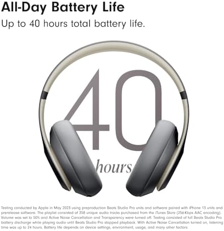 Beats Studio Pro   Premium Wireless Over Ear Headphones  Up to 40 Hour Battery Life  Active Noise Cancelling  USB C Lossless Audio  Apple & Android Compatible   Amazon Exclusive Sand Gray