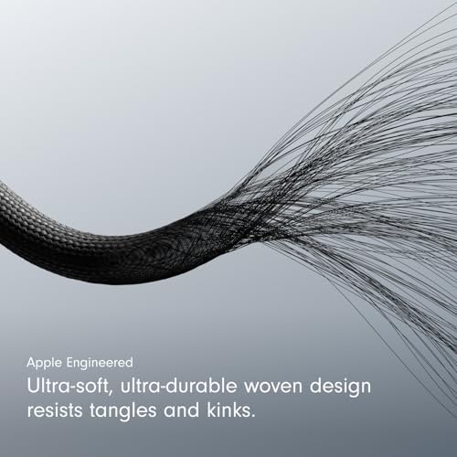 Beats USB C to Lightning Woven Cable Fast Charging Durable/Tangle Free Compatible Charger for Apple Devices w Lightning Ports  20 cm  8 in    Bolt Black