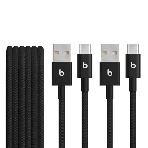 Beats USB C to Lightning Woven Cable Fast Charging Durable/Tangle Free Compatible Charger for Apple Devices w Lightning Ports  1 5 m  5 ft    Bolt Black