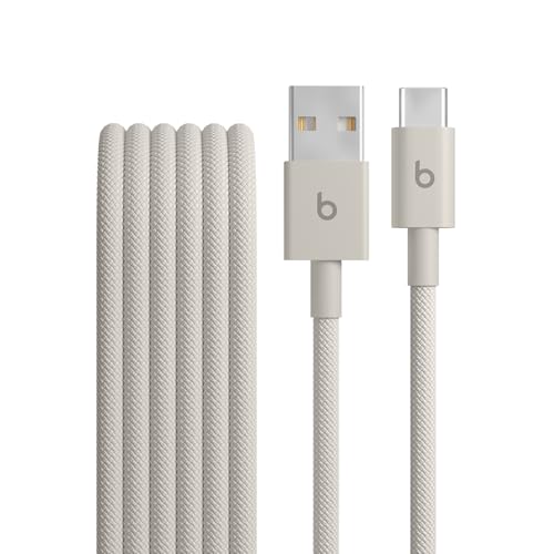 Beats USB C to Lightning Woven Cable Fast Charging Durable/Tangle Free Compatible Charger for Apple Devices w Lightning Ports  1 5 m  5 ft    Bolt Black