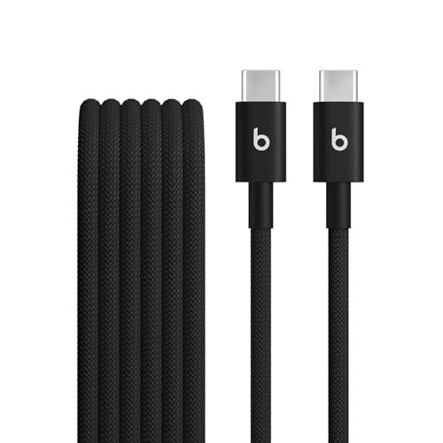Beats USB C to Lightning Woven Cable Fast Charging Durable/Tangle Free Compatible Charger for Apple Devices w Lightning Ports  1 5 m  5 ft    Bolt Black