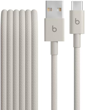 Beats USB C to USB C Woven Cable Fast Charging Durable/Tangle Free Compatible Charger for Apple & Android Devices  1 5 m  5 ft    Rapid Red