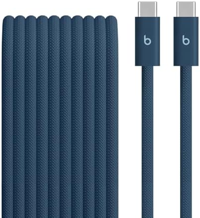 Beats USB C to USB C Woven Cable Fast Charging Durable/Tangle Free Compatible Charger for Apple & Android Devices  1 5 m  5 ft    Rapid Red