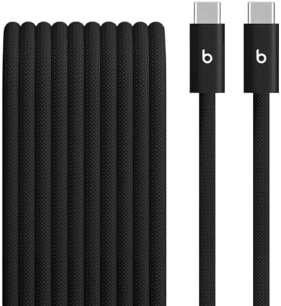 Beats USB C to USB C Woven Cable Fast Charging Durable/Tangle Free Compatible Charger for Apple & Android Devices  1 5 m  5 ft    Rapid Red