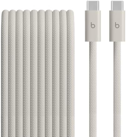 Beats USB C to USB C Woven Cable Fast Charging Durable/Tangle Free Compatible Charger for Apple & Android Devices  1 5 m  5 ft    Rapid Red