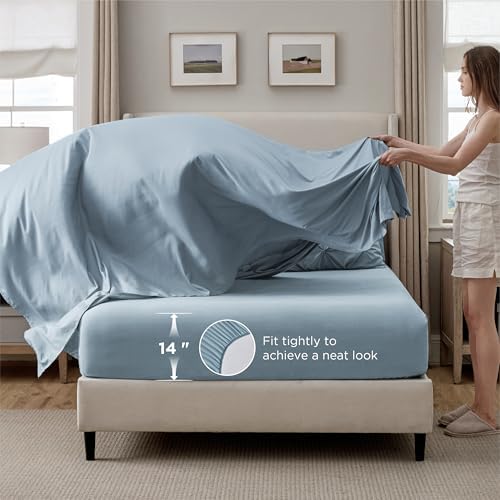 Bedsure Queen Comforter Set Baby Pea Green   Bed in a Bag Queen Size Bedding 7 Pieces  GentleSoft  Pintuck Bed Set Gift for Family  Pinch Pleat All Season Comforter with Sheets  Pillowcases & Shams