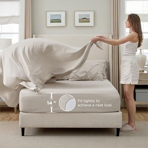 Bedsure Queen Comforter Set Baby Pea Green   Bed in a Bag Queen Size Bedding 7 Pieces  GentleSoft  Pintuck Bed Set Gift for Family  Pinch Pleat All Season Comforter with Sheets  Pillowcases & Shams