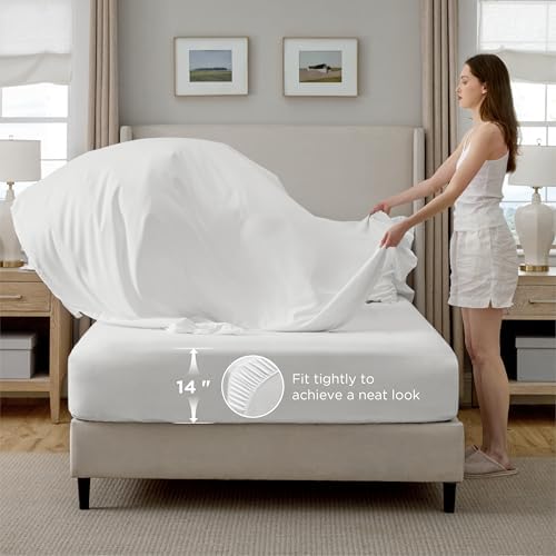 Bedsure Queen Comforter Set Baby Pea Green   Bed in a Bag Queen Size Bedding 7 Pieces  GentleSoft  Pintuck Bed Set Gift for Family  Pinch Pleat All Season Comforter with Sheets  Pillowcases & Shams