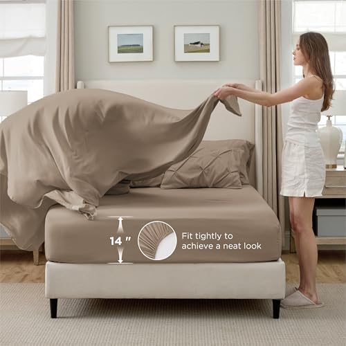 Bedsure Queen Comforter Set Baby Pea Green   Bed in a Bag Queen Size Bedding 7 Pieces  GentleSoft  Pintuck Bed Set Gift for Family  Pinch Pleat All Season Comforter with Sheets  Pillowcases & Shams