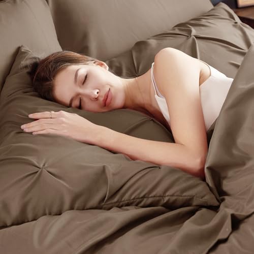 Bedsure Queen Comforter Set Baby Pea Green   Bed in a Bag Queen Size Bedding 7 Pieces  GentleSoft  Pintuck Bed Set Gift for Family  Pinch Pleat All Season Comforter with Sheets  Pillowcases & Shams